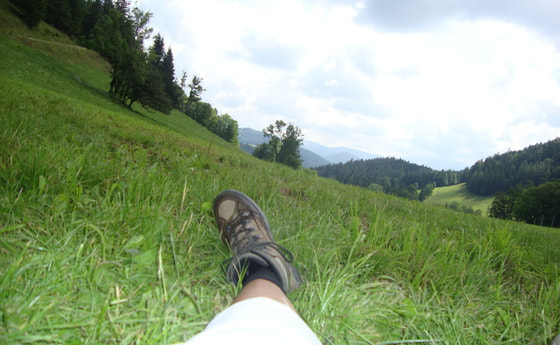 Rast am Pilgerweg. 